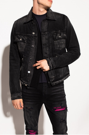 SchaferandweinerShops AG Black Denim jacket with pockets Amiri Oxblood Plaid Regular Fit Shirt